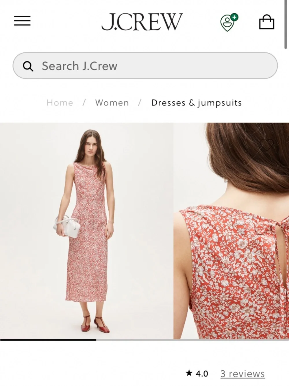 NWT JCrew midi dress Liberty print
